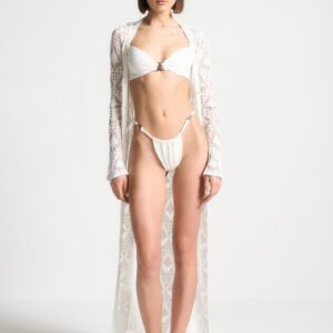 Eiffel Ruched Bikini Bottoms - Off White