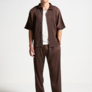 Pleated Shirt - Brown